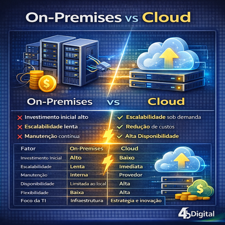 On-Premises vs Cloud: Qual é o melhor modelo para a infraestrutura da sua empresa?
