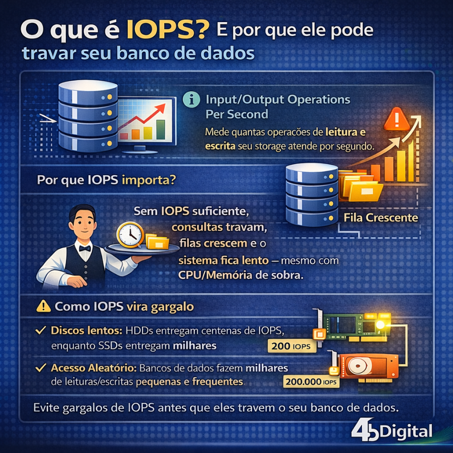 O que é IOPS e por que ele pode travar seu banco de dados